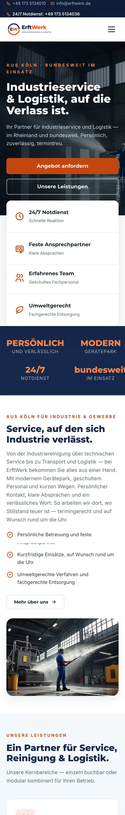 erftwerk.de auf dem Handy