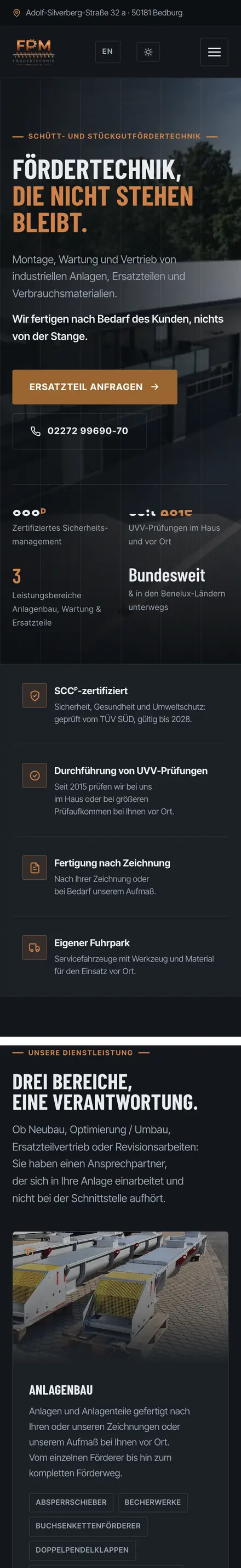 fpm-foerdertechnik.de auf dem Handy