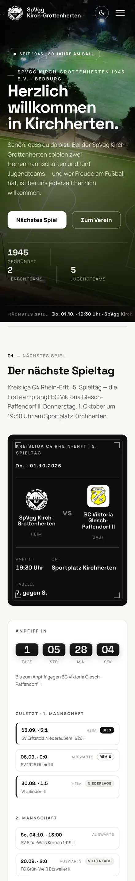 svkirchherten.de auf dem Handy