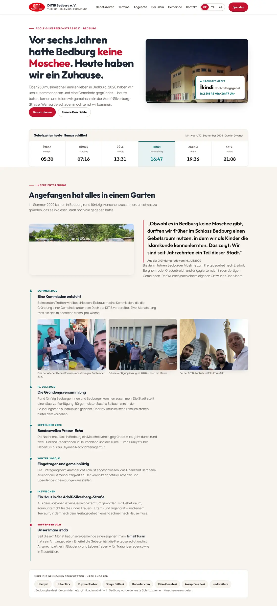 ditib-bedburg.de am Desktop
