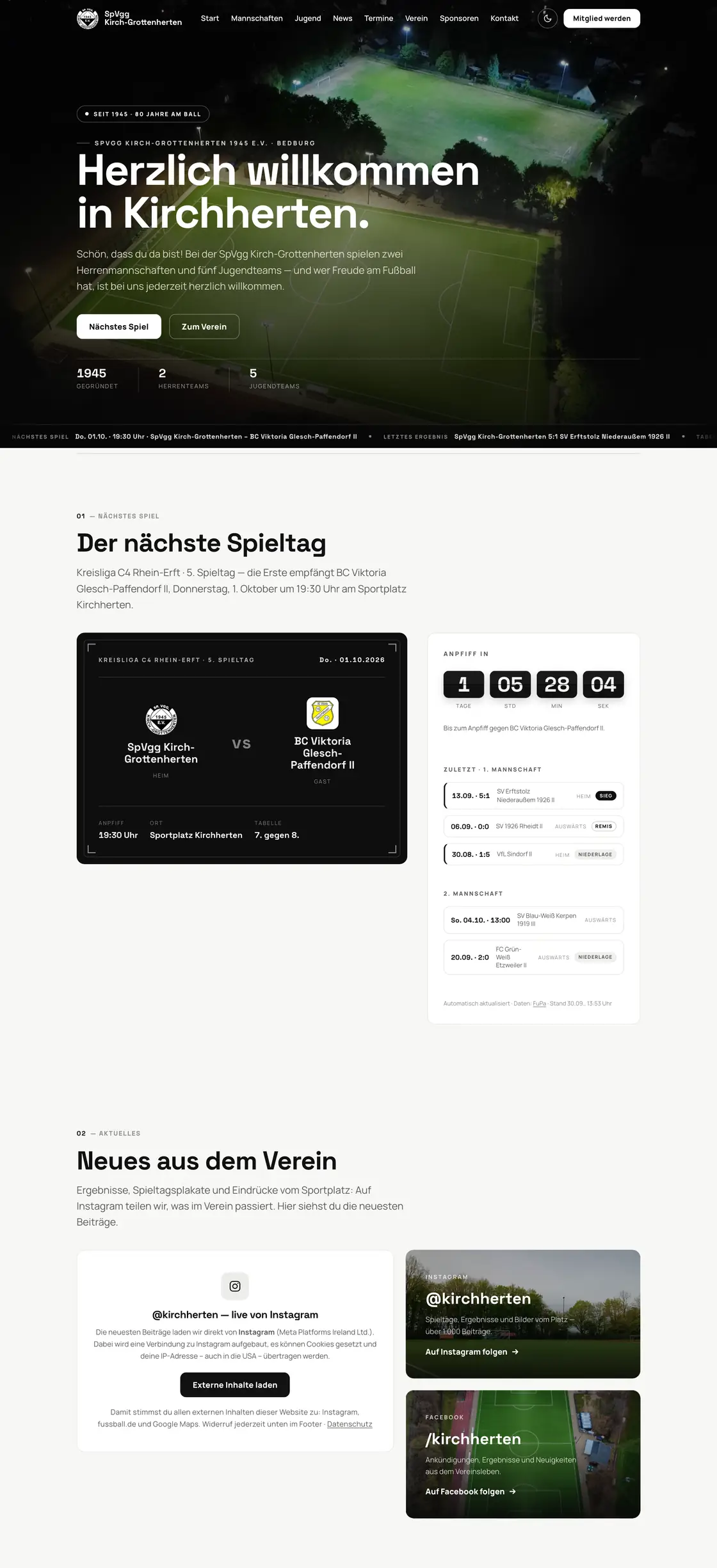 svkirchherten.de am Desktop